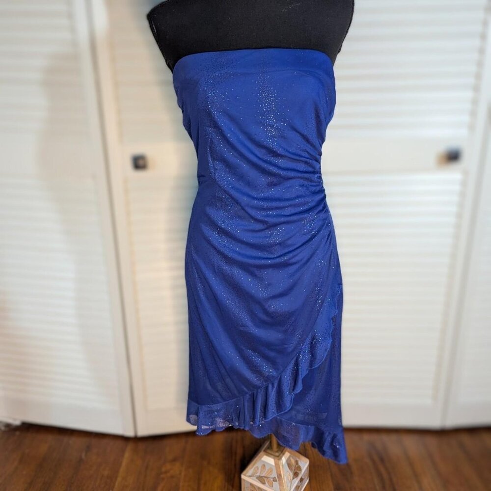 Sparkly Blue Assymetrical Rampage dress